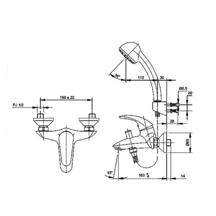 Tx432Shbr Sen Tắm Gắn Tường