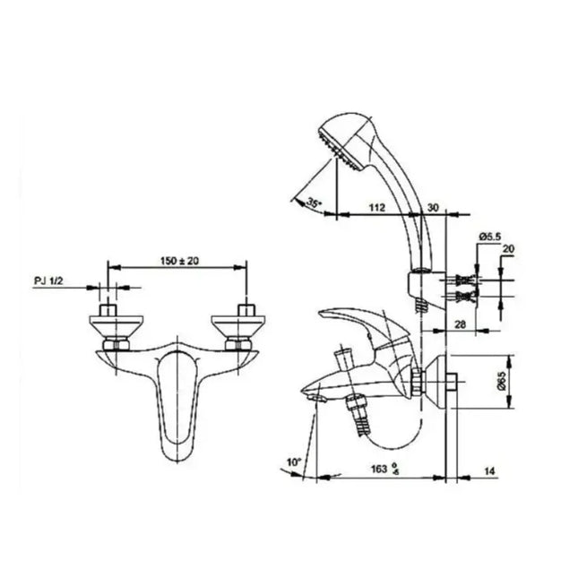 Tx432Shbr Sen Tắm Gắn Tường