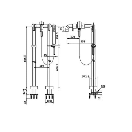 Vòi bồn tắm đặt sàn TX445SESV3 | Thiết Bị Vệ Sinh TOTO