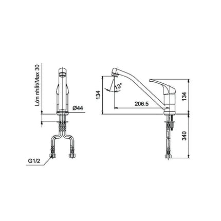 Tx604Kdn Vòi Bếp