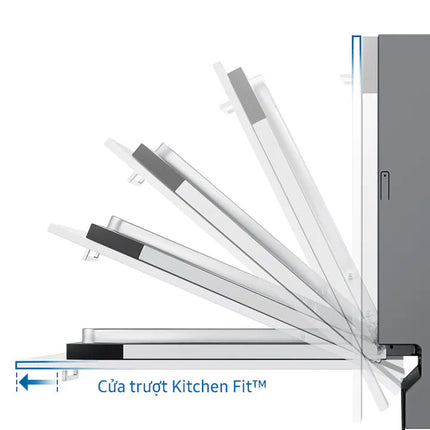 Máy Rửa Chén SAMSUNG DW60CG550FSGSV Độc Lập 14 Bộ Chén