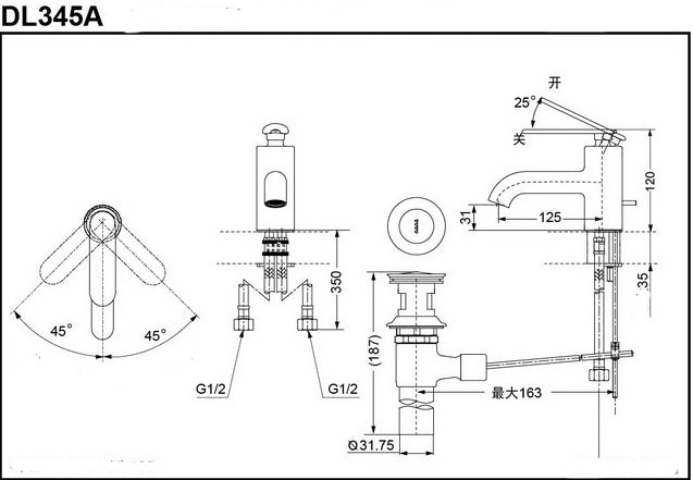 Vòi Lavabo Nóng Lạnh TOTO DL345A