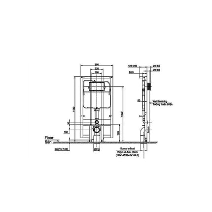 Wh171A Phụ Kiện Bàn Cầu Treo Tường