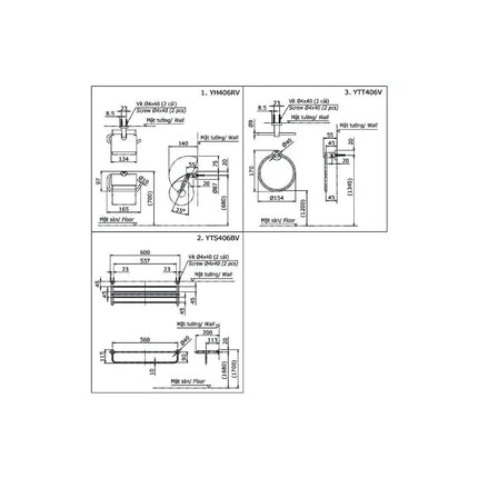 Bộ 3 sản phẩm L YS406N3V | Thiết Bị Vệ Sinh TOTO