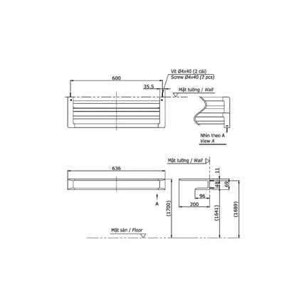 Thanh vắt khăn YTS902BV | Thiết Bị Vệ Sinh TOTO