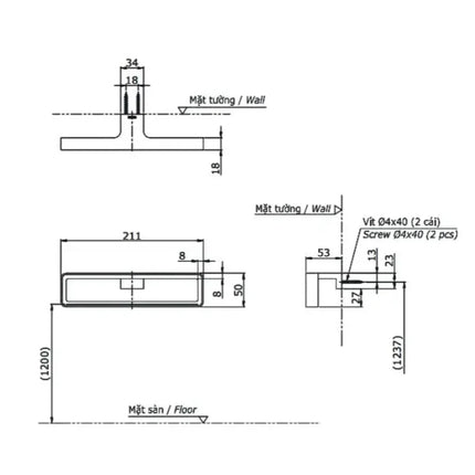 Vòng treo khăn G YTT902V | Thiết Bị Vệ Sinh TOTO